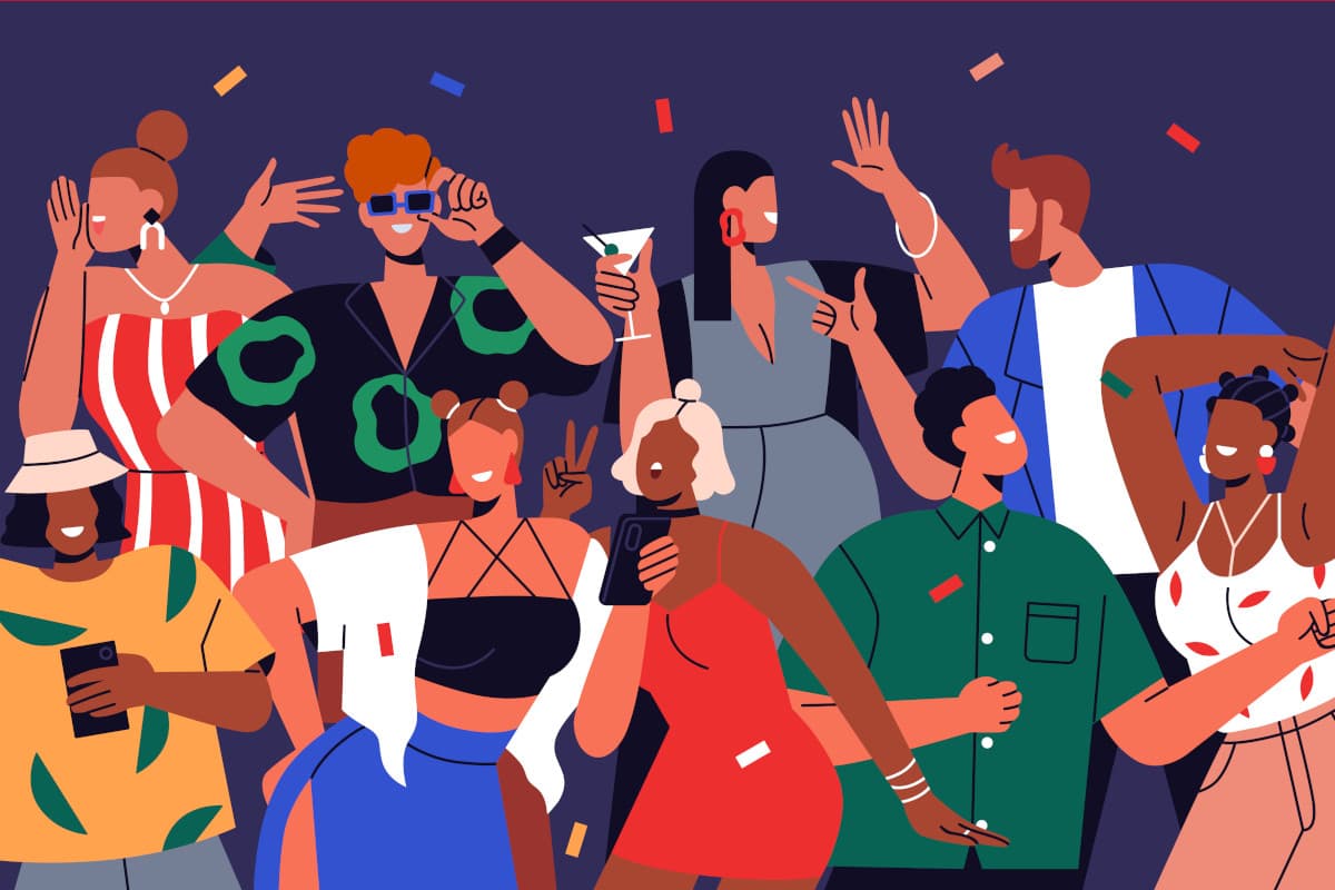 An event with a mix of people in a comfortable environment